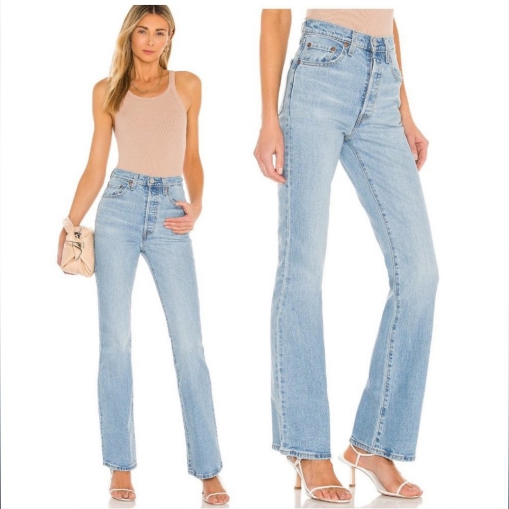 Levi's Women's Ribcage Boot Cut 29 x 33 Light Blue